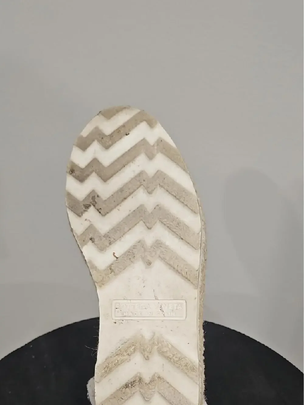 Bottega Veneta Cream and White Espadrille Slip-On Shoes